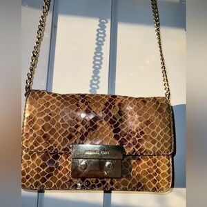 Michael Kors Snake Embossed Leather Crossbody Bag